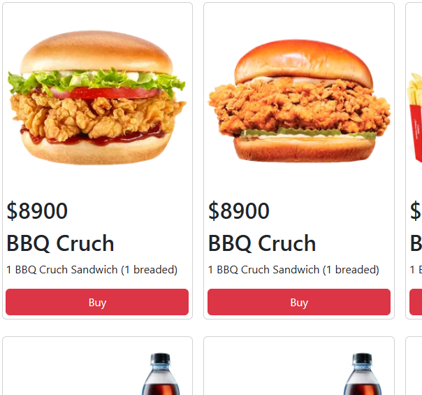 Previsualizacion de pagina de burgers