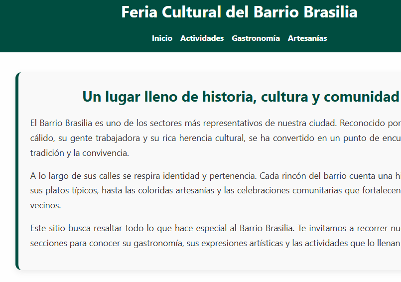 Previsualizacion de pagina de feria de barrio