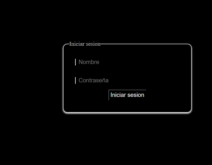 Previsualizacion de pagina login