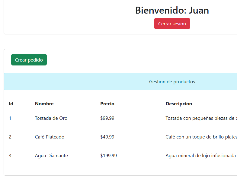 Previsualizacion de pagina de login auth